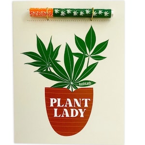 Plant Lady Stoner Grußkarte mit Pfeife, 420 Grußkarten, KushKards | Kiffer Geschenke | Kiffer Zubehör