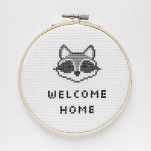 Mini Fox Modern Counted Cross Stitch Kit Kids Counted Cross Stitch Kit  Beginner Level Cross Stitch Kit 