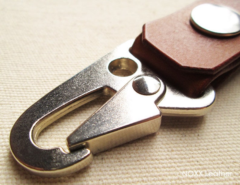Leather Key Fob Personalized Leather Keychain Belt Clip Etsy