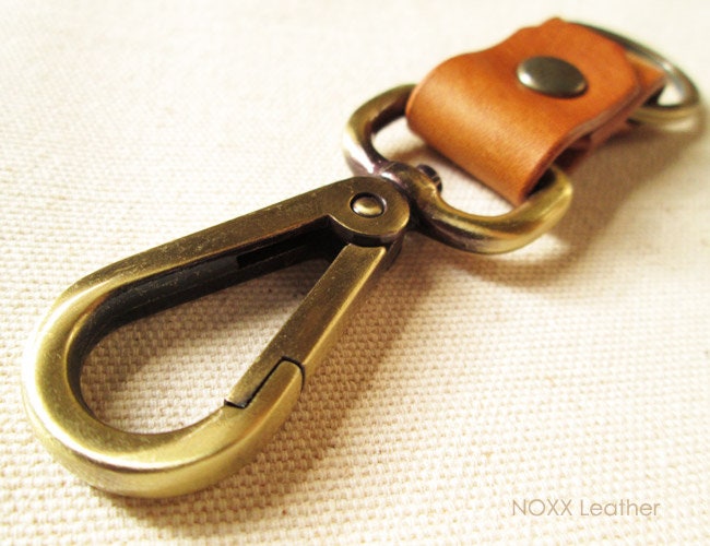 Leather Keychain, Leather Key Fob, Belt Clip Leather Key Chain, Gift ...