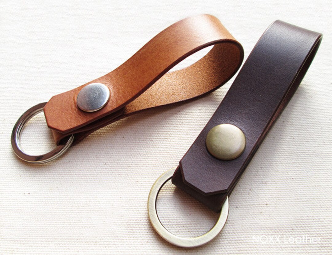 Leather Key Fob, Personalized Leather Keychain, Belt Key Chain - Etsy