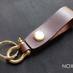 Massivem Messing Leder Schlüsselanhänger, Gürtel Leder Schlüsselanhänger