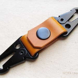 Belt Leather Keychain, Leather Key Fob, Clip Key Chain