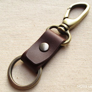 Leather Key Fob, Clip Key Chain, Leather Keychain