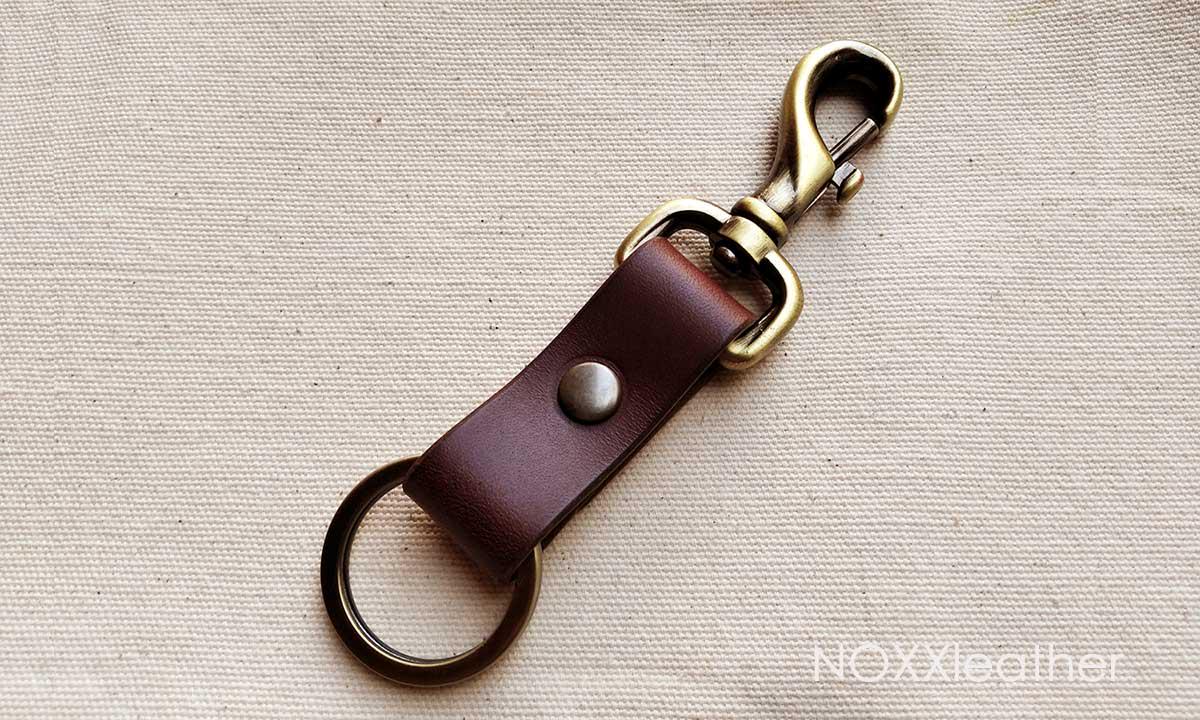 EDC Leather Key Ring Keychain Holder Belt Loop, Heavy Duty Belt Clip Key  Fob Holder for Men