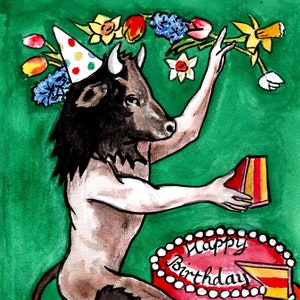 Stier-Sternzeichen-Geburtstagskarte