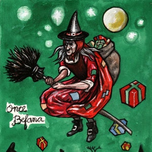 Carte de Noël La Befana