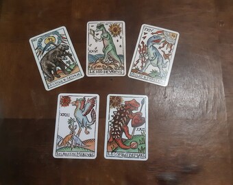 マルセイユ恐竜タロットデッキ第 2 版 - Etsy 日本
