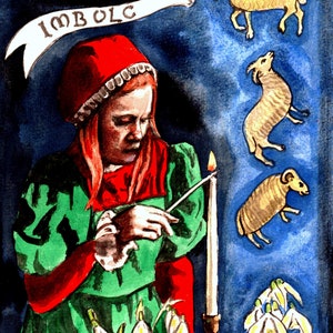 Imbolc/ St Bridget&#39;s Day/ Candlemas Card