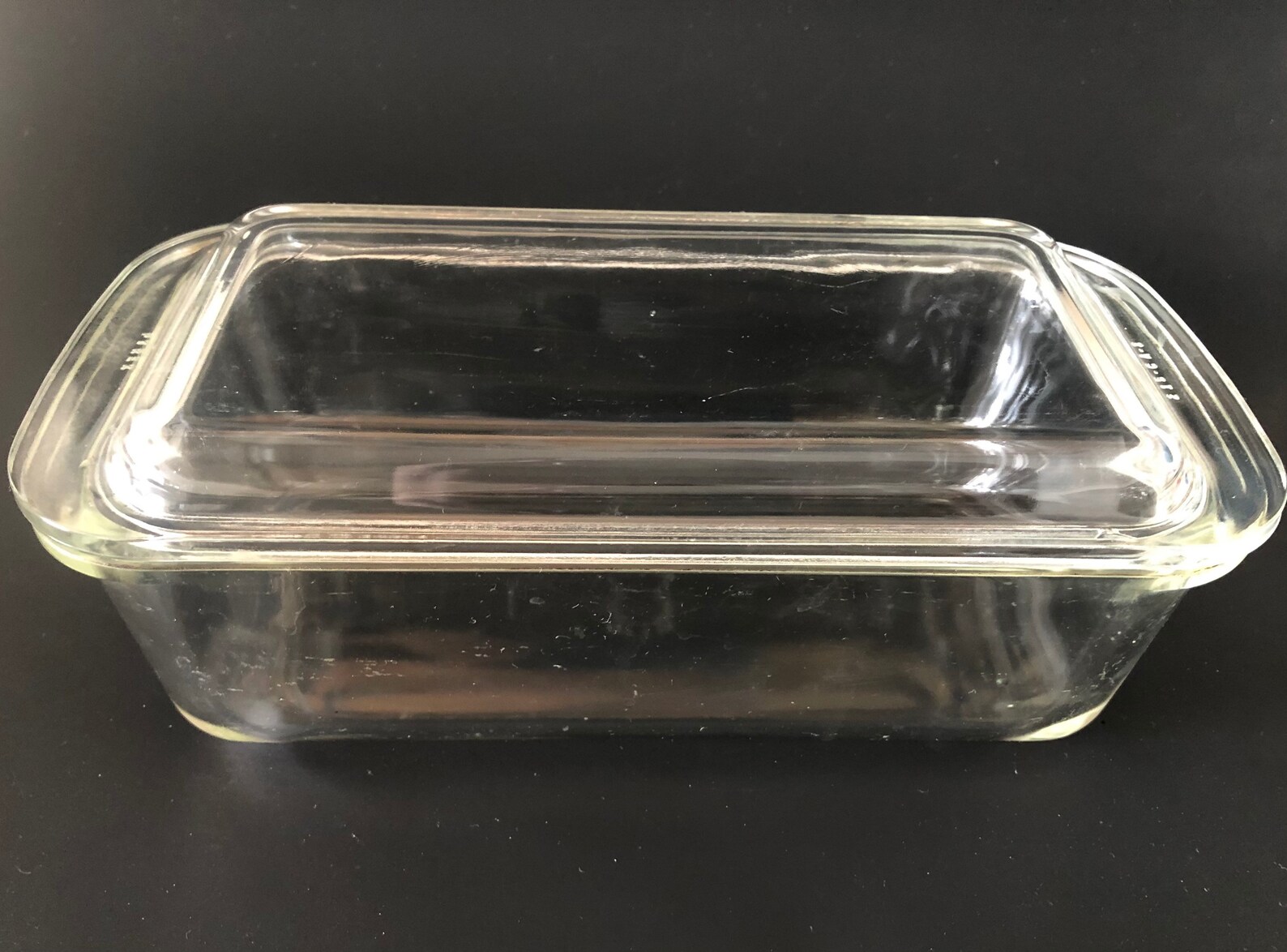Clear glass Pyrex 2qt. bakeware with lid Etsy