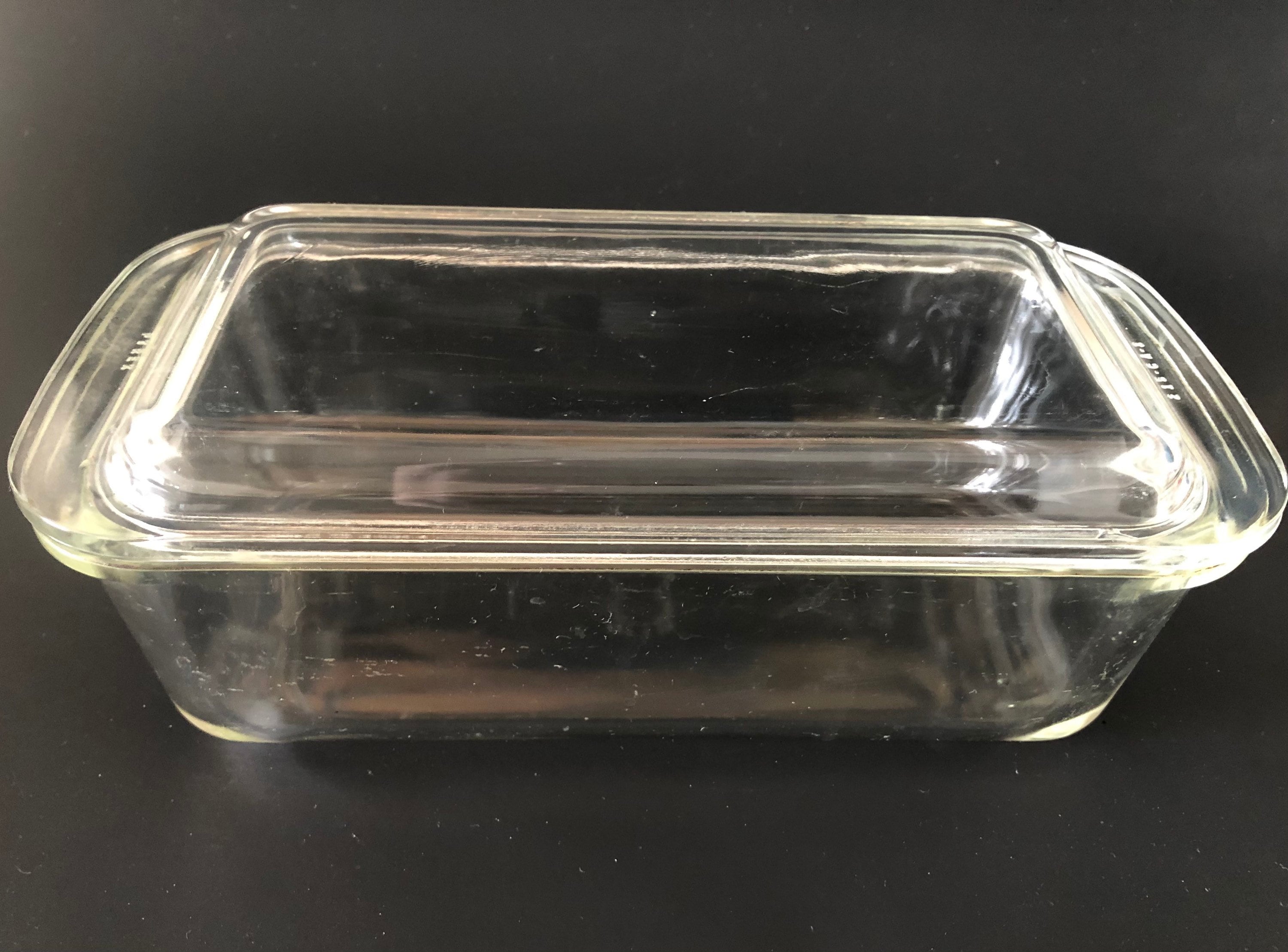 Clear glass Pyrex 2qt. bakeware with lid Etsy
