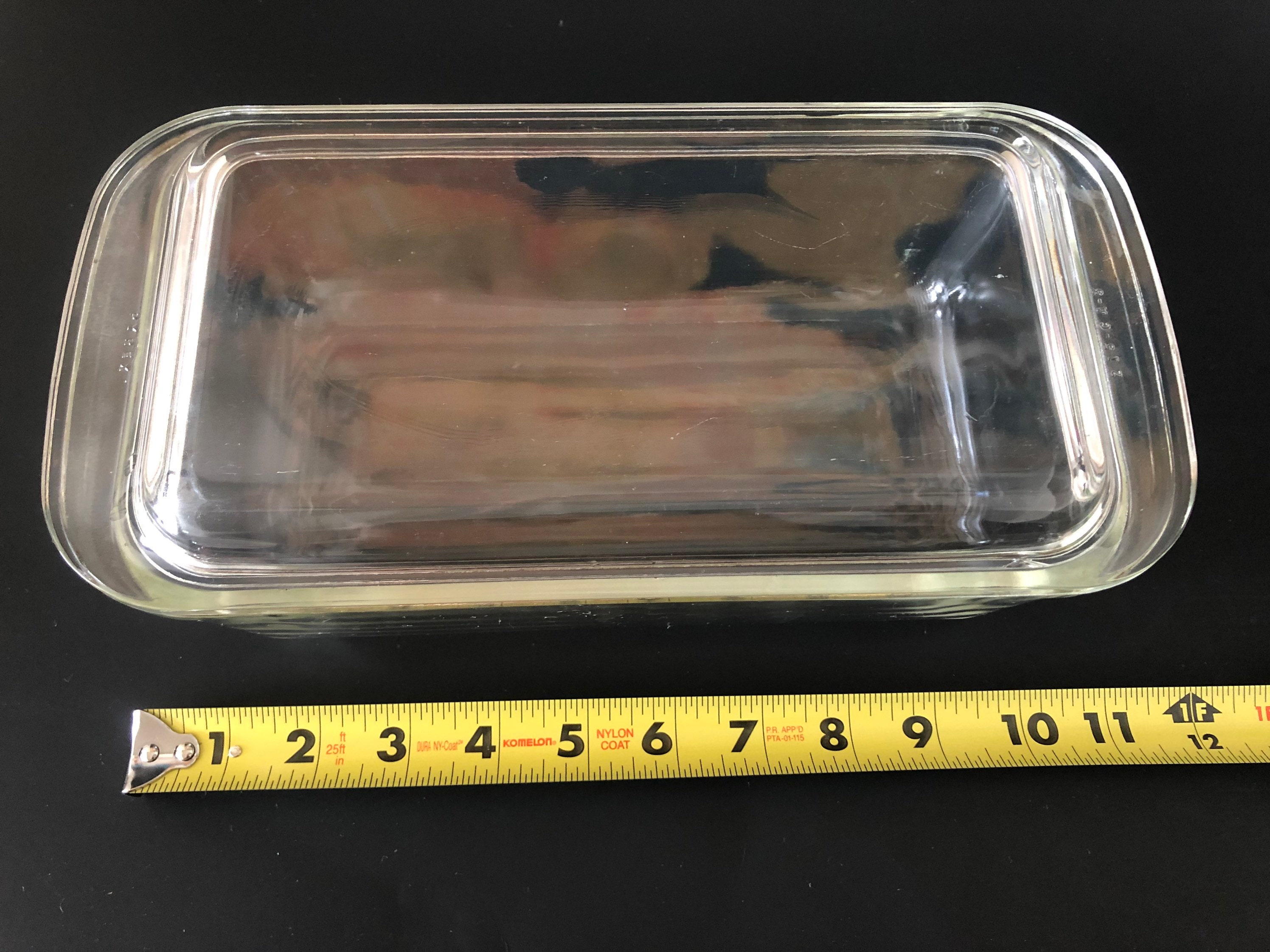 Clear glass Pyrex 2qt. bakeware with lid Etsy