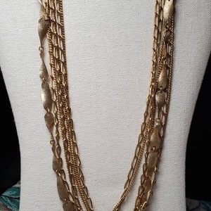 Vintage multi chain necklace