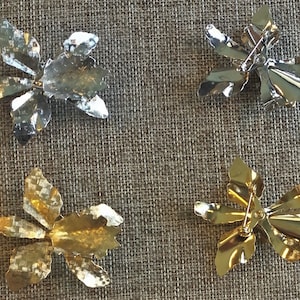 Vintage Pin -  Iris - 2&quot; x 1-3/4&quot;