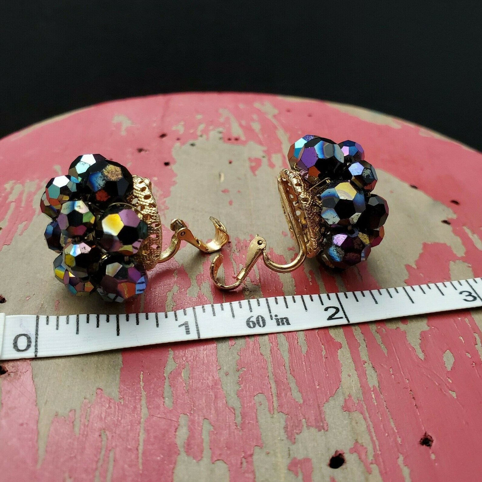 Vintage Vogue Clip On Cluster Earrings Etsy