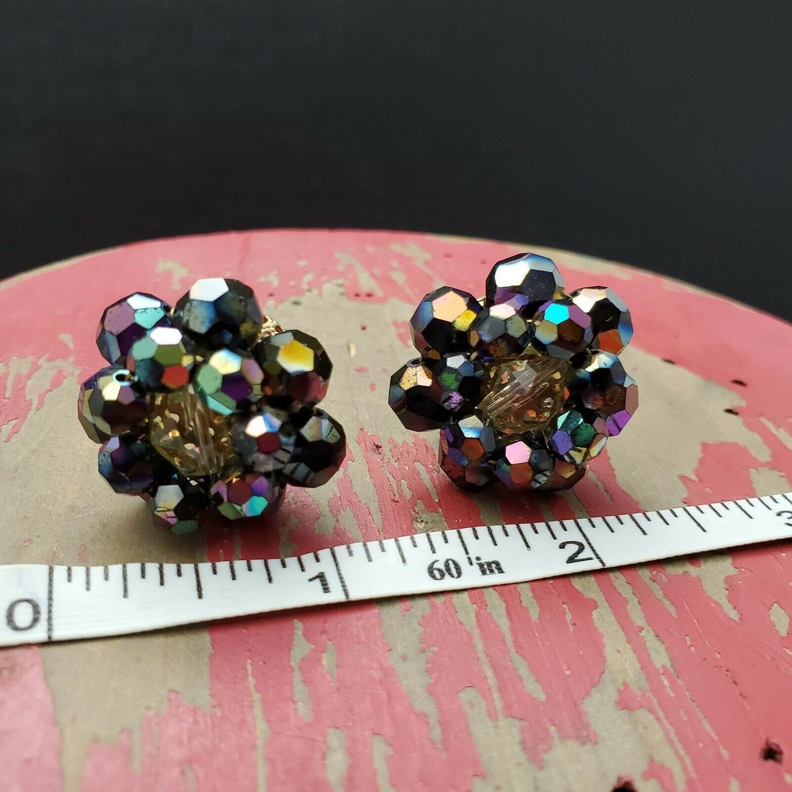 Vintage Vogue Clip On Cluster Earrings Etsy