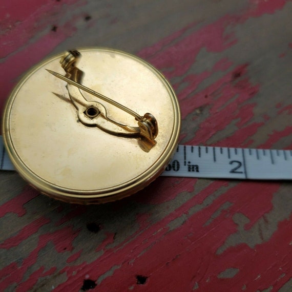 Vintage Embroidered Rose Brooch - image 4