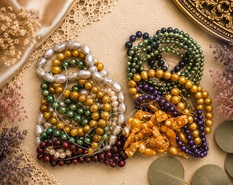 Freshwater Pearls Holiday Mix pack strands (5 per) packages.