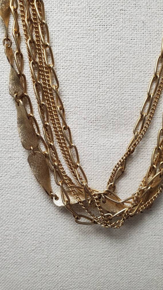 Vintage multi chain necklace - image 5