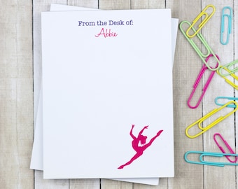 Personalized Dance Notepad - Dance Teacher Gift - Dance Notepad - Custom Notepad - Custom Stationery - Teacher Appreciation - Gymnast