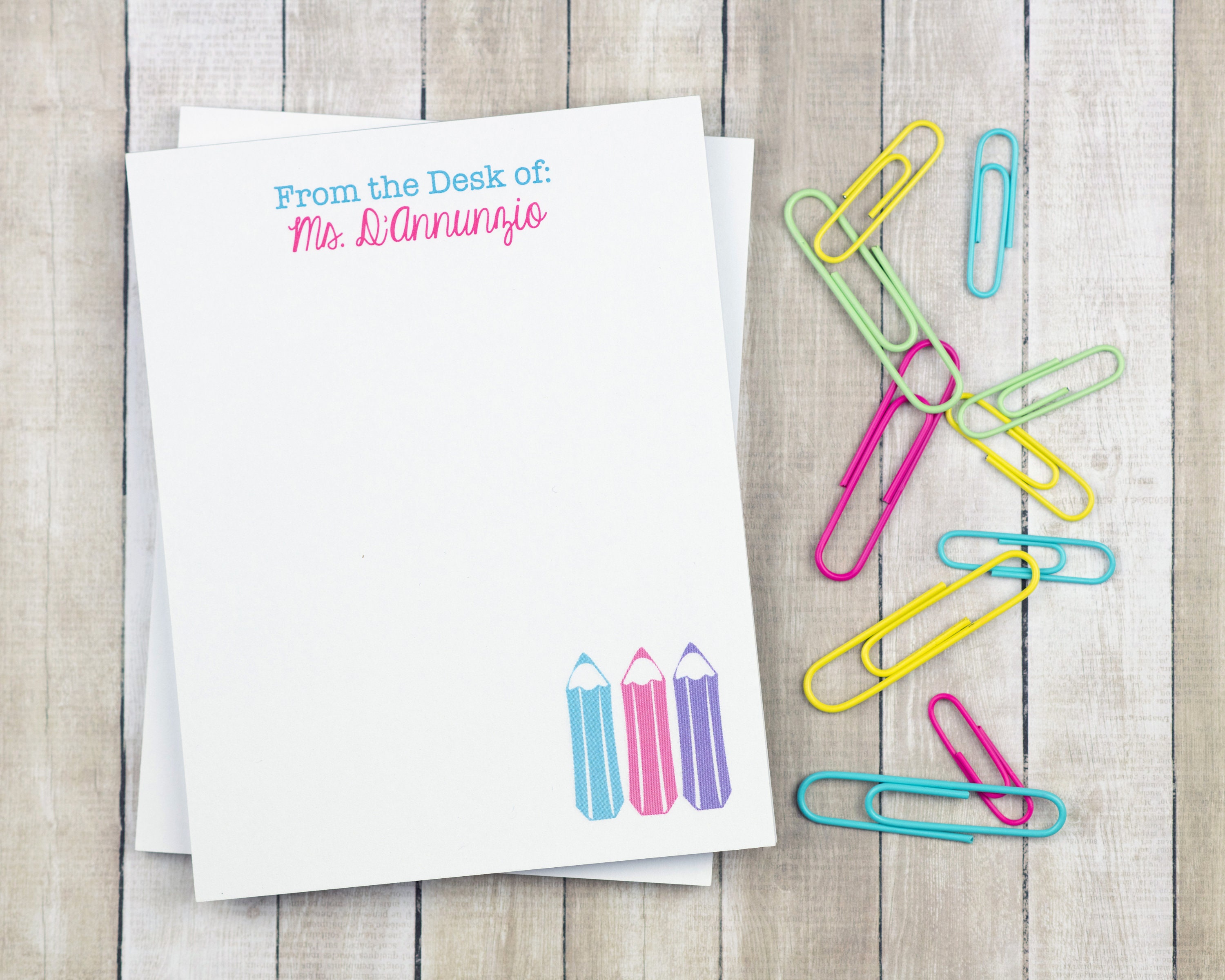 Personalized Teacher Notepad - Teacher Notepad - Gifts for Teachers ...