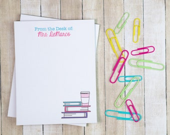 Personalized Teacher Notepad - Teacher Notepad - Coffee Notepad - Custom Notepad - Teacher Appreciation - End of Year Gift - Teacher