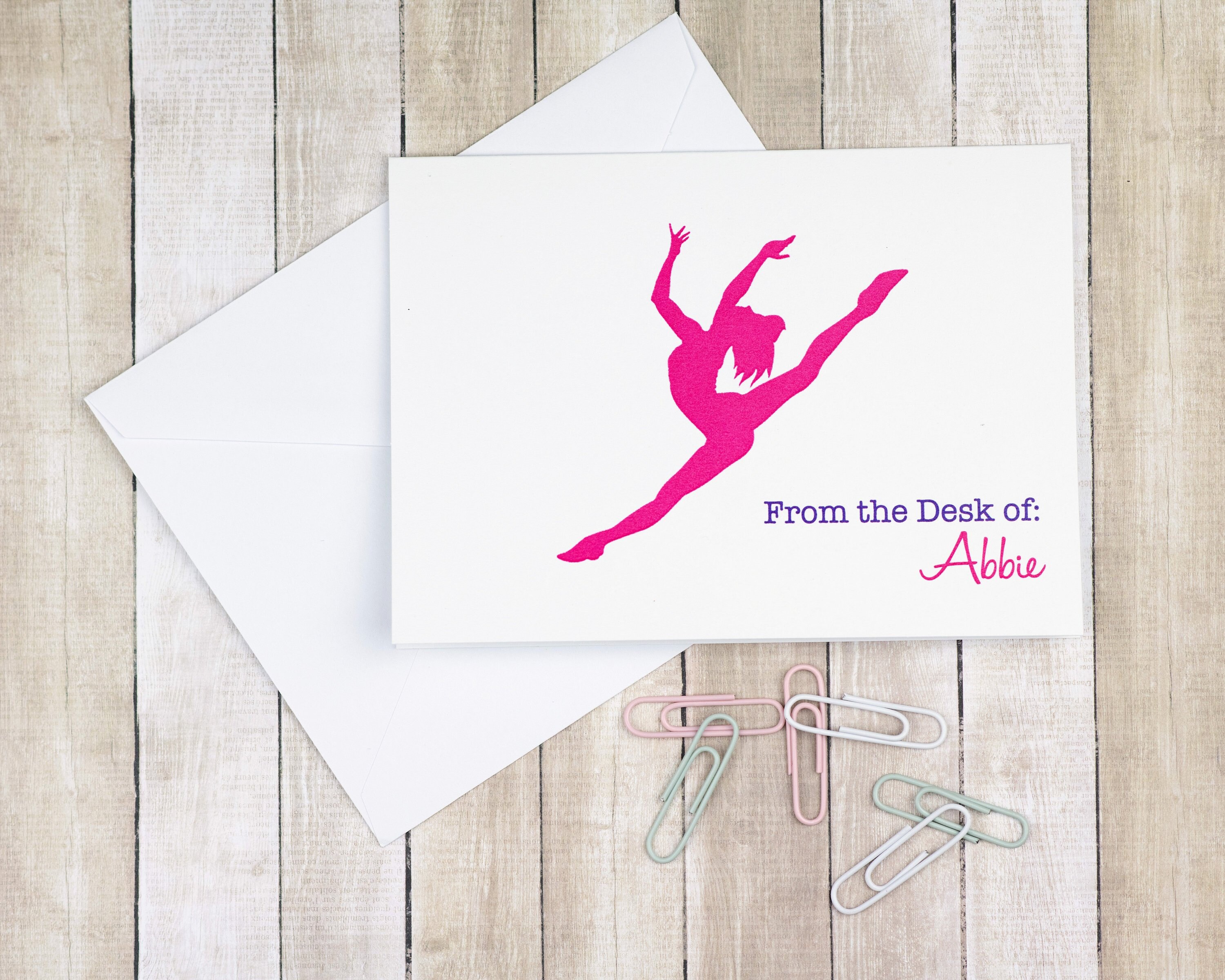 Personalized Dance Notecard Dance Teacher Gift Dance Etsy