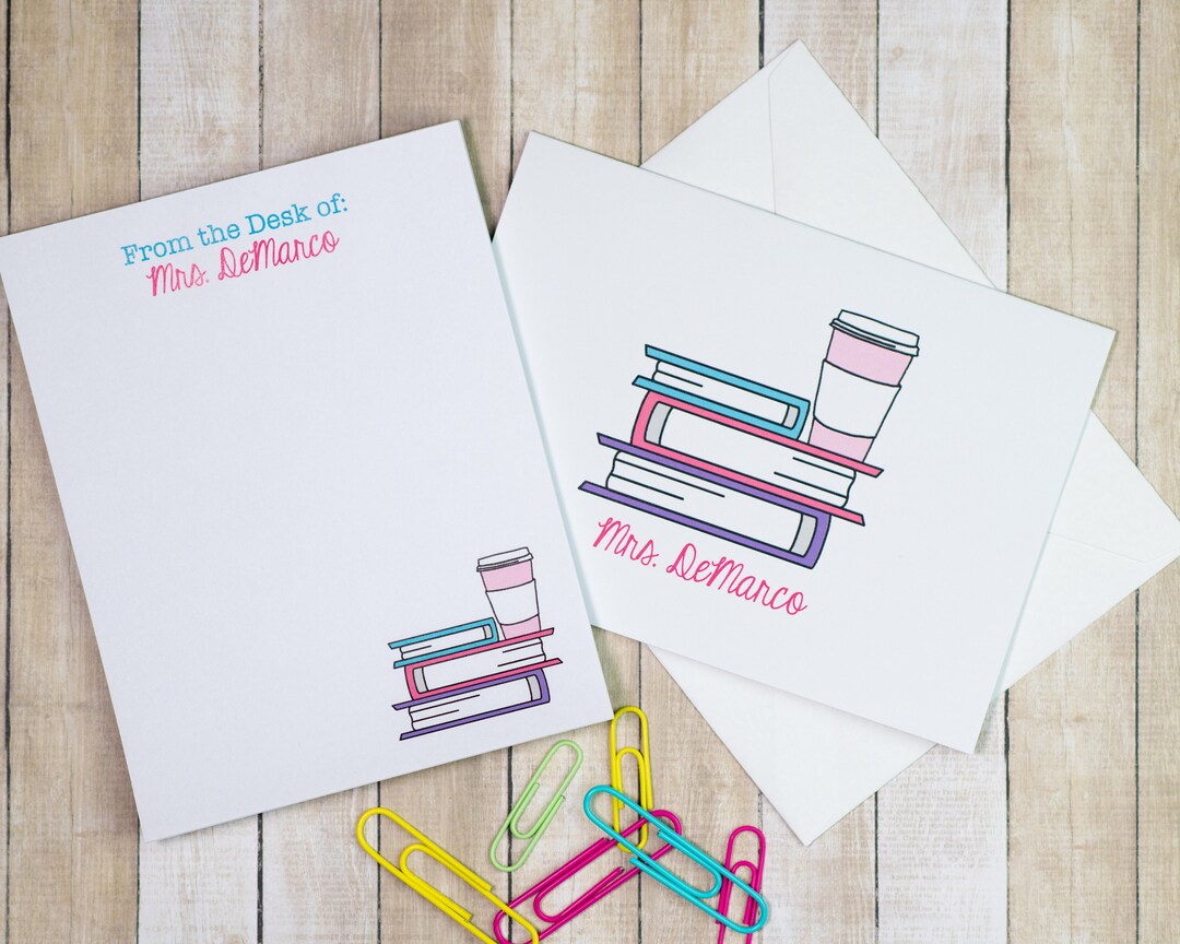 Personalized Teacher Stationery - Teacher Gift - Teacher Notepad and ...