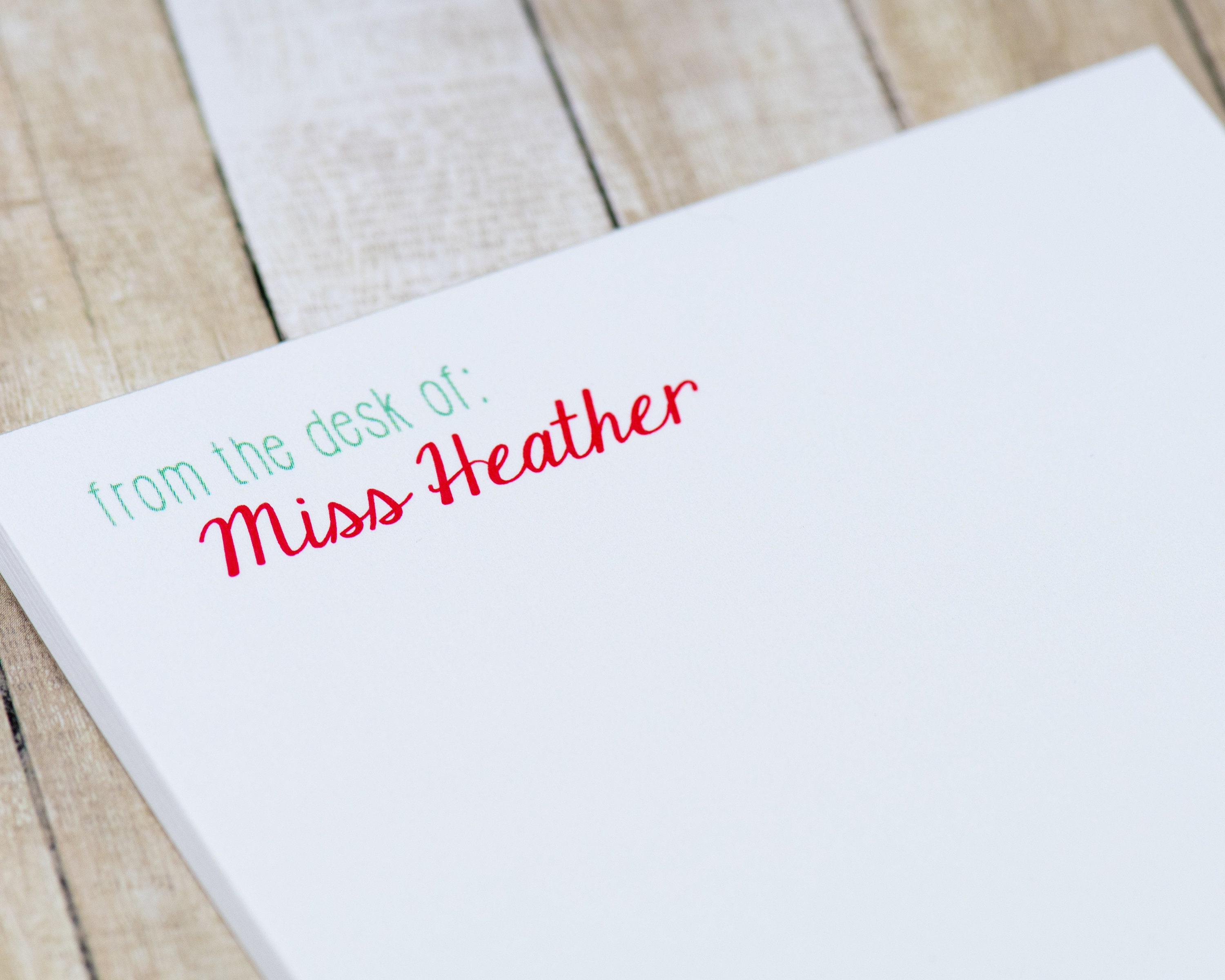 Personalized Teacher Notepad Teacher Notepad Gifts for Etsy