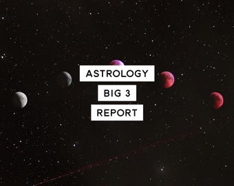 Your Astrology Big 3 Report Handwritten & Includes Aspects
