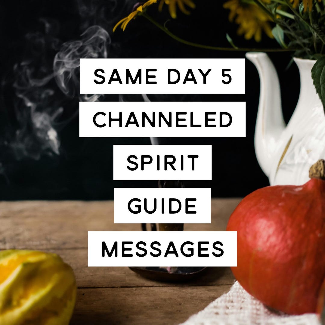 Same Day 5 Channeled Spirit Guide Messages - Etsy