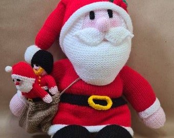 Knitted Santa Claus, Wool, Decoration, Gift, Christmas, Xmas holiday, Red, Present, father christmas
