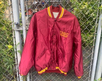 Vintage USC Satin Jacket by Delong - Etsy
