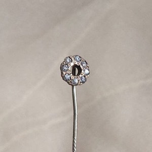 antique rhinestone stick pin minimalist formal lapel brooch men&#39;s groom bridesmaid groomsmen mother father round circle wedding bride bridal