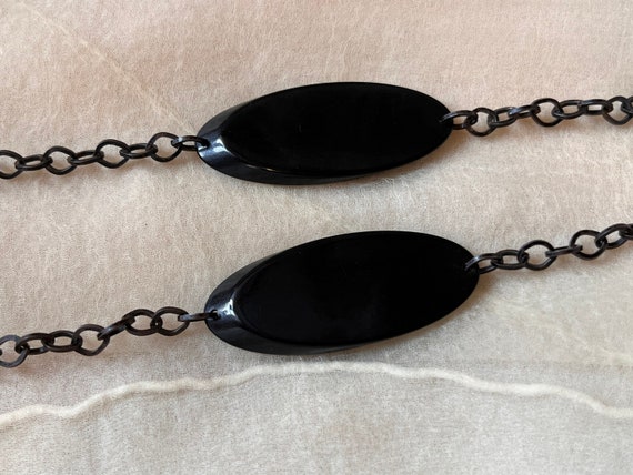 vintage Bakelite black translucent tortoiseshell … - image 5