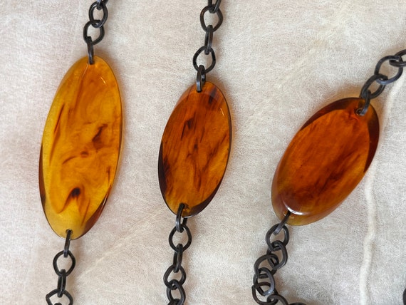 vintage Bakelite black translucent tortoiseshell … - image 4