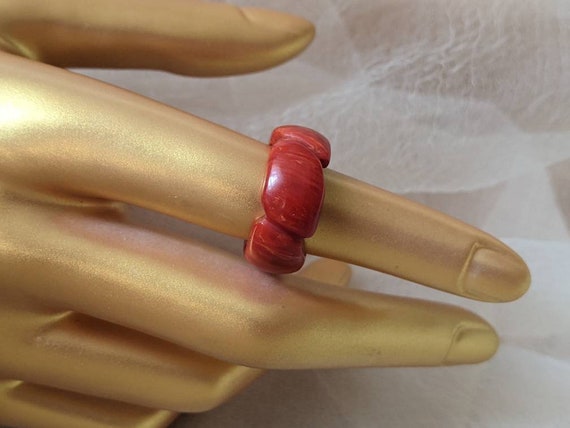 vintage Bakelite Catalin rope pattern carved bric… - image 4