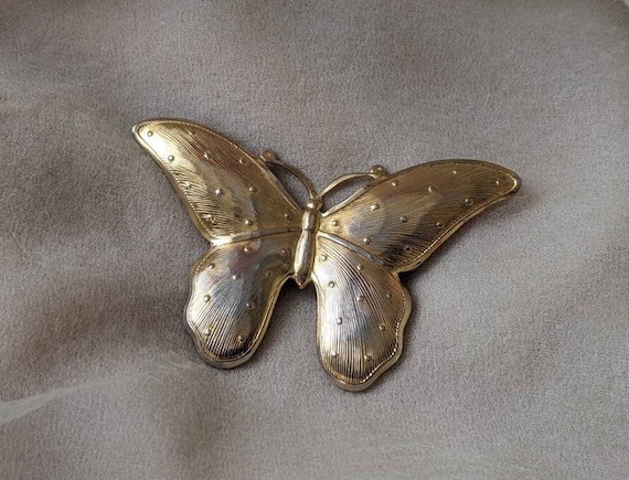 vintage large butterfly moth brooch pin art nouvea