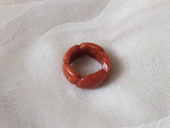 vintage Bakelite Catalin rope pattern carved bric… - image 8