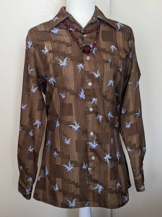 vintage F.A. I. disco brown Pegasus winged horse … - image 3