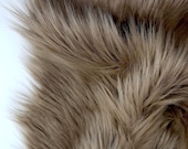 Light brown faux fur 2 quot pile, light brown fur, chocolate brown fur, brown fur craft squares, brown fursuit fur, brown shag fur, brown fur