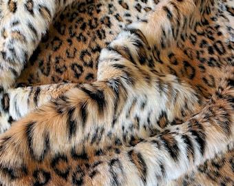 Leopard faux fur, leopard fur fabric craft squares, fursuit fur, fake fur, cosplay fur, animal faux fur, faux fur fabric, leopard fabric