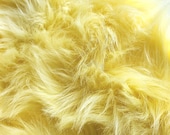 Pastel yellow faux fur 2 quot pile, baby yellow fur, yellow fur craft squares, pastel yellow fabric, baby yellow fabric, yellow fursuit fur