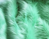 Mint green faux fur 2 quot pile, mint fur fabric craft squares, pale green fur, mint fake fur, pastel green faux fur, mint shag fur, mint fabric