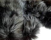 Black faux fur 2 quot pile, black craft squares, black fursuit fur, long pile faux fur, black shag fur, black fur, fake wolf fur, black wolf fur