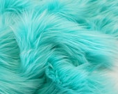 Aqua faux fur 2 quot pile, aqua fur, mint fur, aqua fur fabric craft squares, aqua fursuit fur, aqua shag fur, mint shag fur, aquamarine fur
