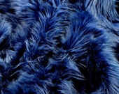 Navy blue faux fur 2 quot pile, blue fur craft squares, blue fursuit fur, navy blue cosplay fur, long pile faux fur, shag fur, navy blue fur