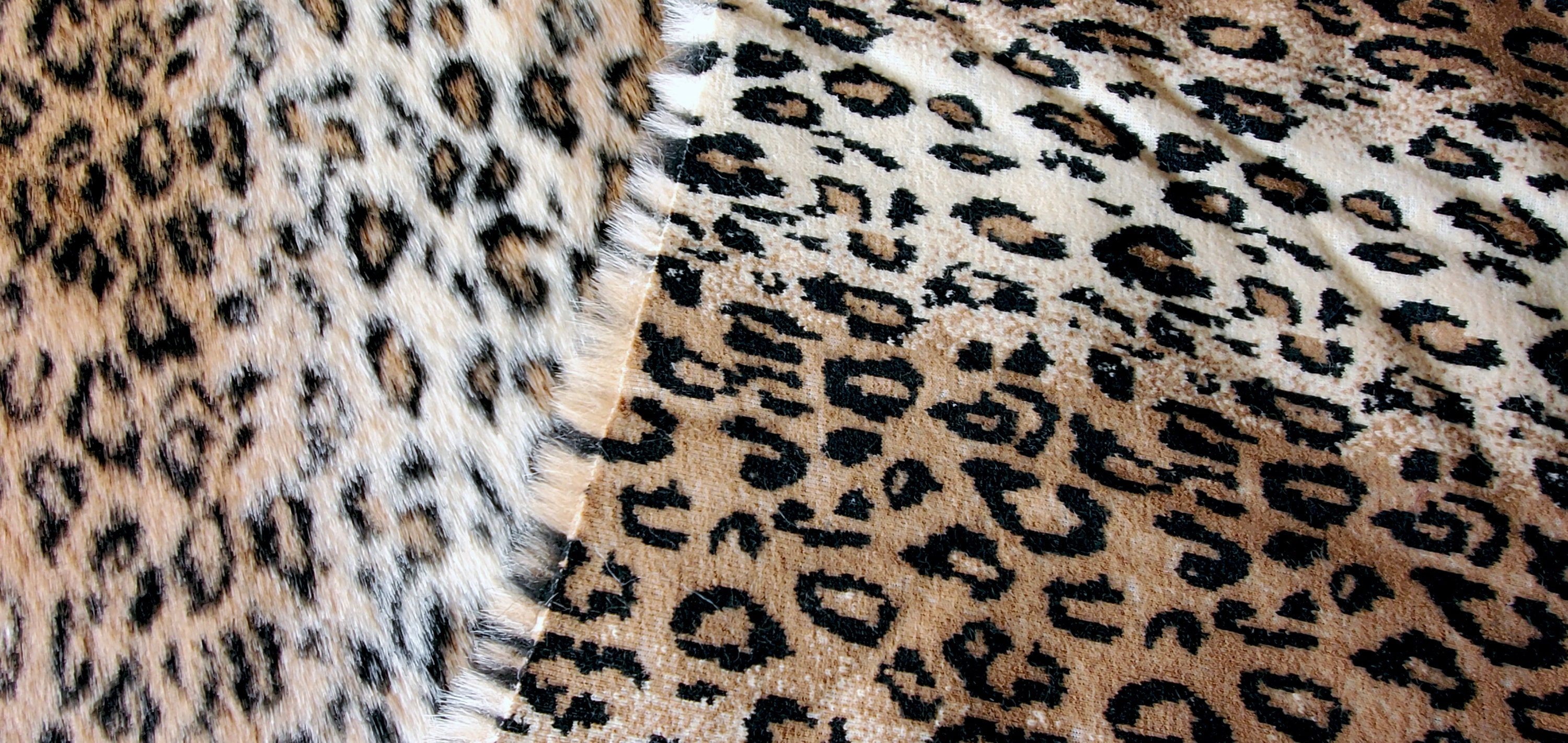 Leopard Faux Fur, Leopard Fur Fabric Craft Squares, Fursuit Fur