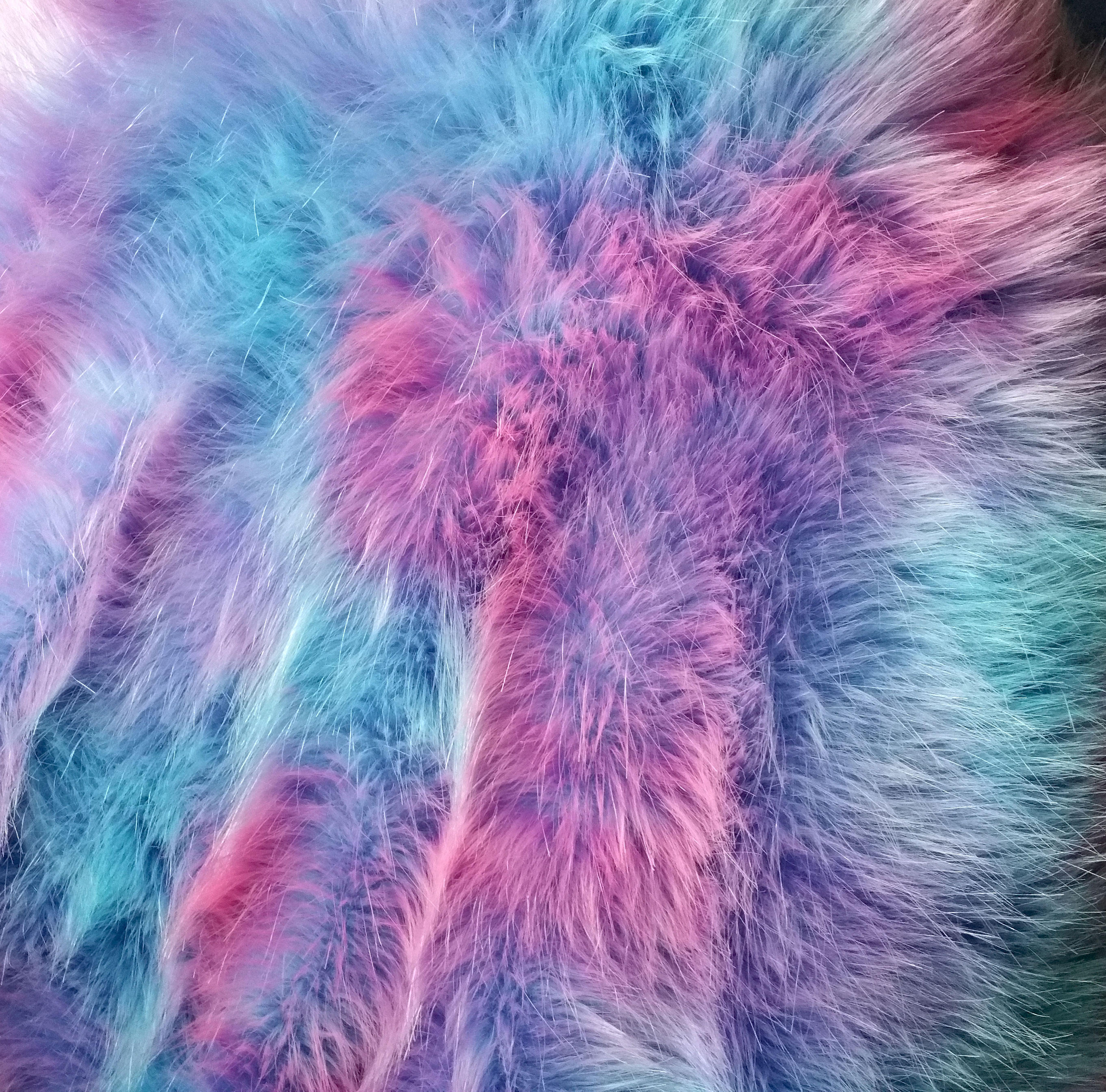 Tie dye fur craft squares galaxy faux fur fabric galaxy fur Etsy