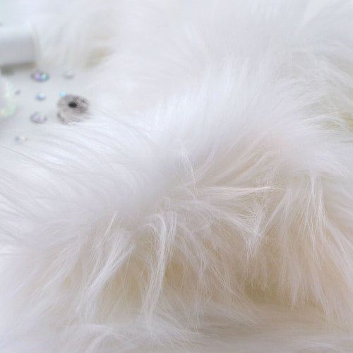 white faux fur craft